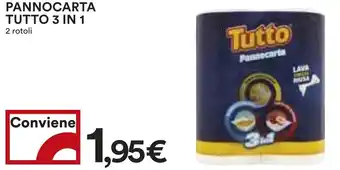 Coop PANNOCARTA TUTTO 3 IN 1 2 rotoli offerta