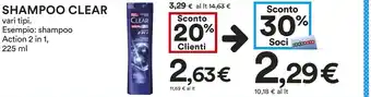 Coop SHAMPOO CLEAR vari tipi. 225 ml offerta