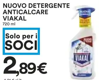 Coop NUOVO DETERGENTE ANTICALCARE VIAKAL 720 ml offerta