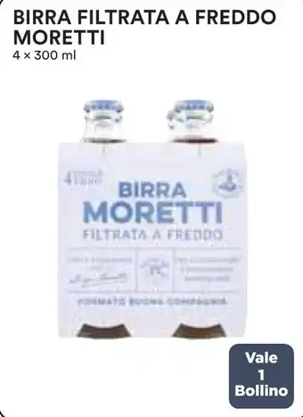 BIRRA FILTRATA A FREDDO MORETTI 4 x 300 ml