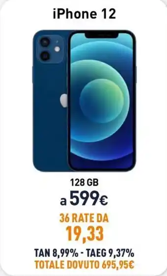 Unieuro iPhone 12 128 GB offerta