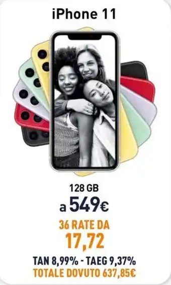 Unieuro iPhone 11 128 GB offerta