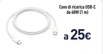 Unieuro Cavo di ricarica USB-C da 60W (1 m) offerta