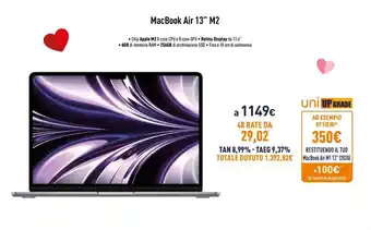 Unieuro MacBook Air 13" M2 offerta