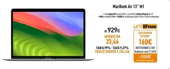 Unieuro MacBook Air 13" M1 offerta