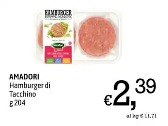 A&O AMADORI Hamburger di Tacchino g 204 offerta