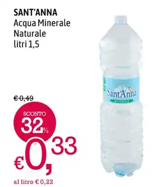 A&O SANT'ANNA Acqua Minerale Naturale litri 1,5 offerta