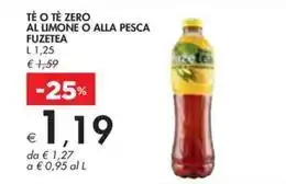 Bennet TÈ O TE ZERO AL LIMONE O ALLA PESCA FUZETEA offerta