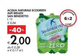 Bennet ACQUA NATURALE ECOGREEN ALPI BIELLESI SAN BENEDETTO offerta