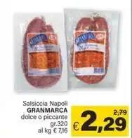 Ard Discount Salsiccia Napoli GRANMARCA dolce o piccante gr.320 offerta