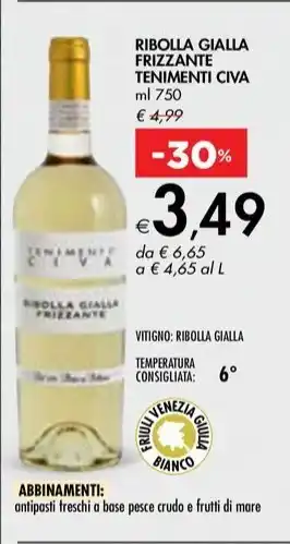 RIBOLLA GIALLA FRIZZANTE TENIMENTI CIVA
