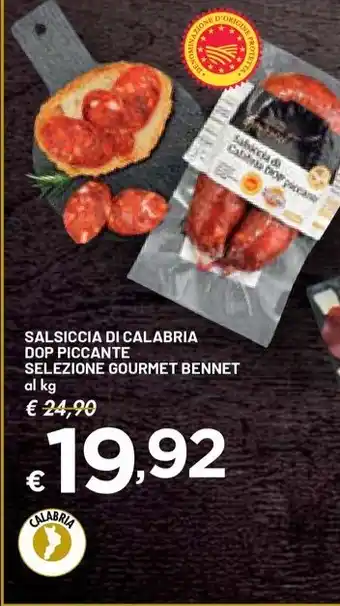 Bennet SALSICCIA DI CALABRIA DOP PICCANTE SELEZIONE GOURMET BENNET offerta