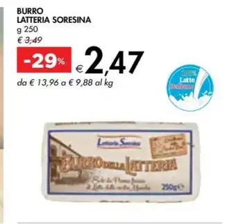 Bennet BURRO LATTERIA SORESINA g 250 offerta