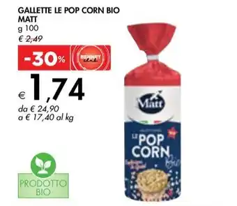 Bennet GALLETTE LE POP CORN BIO Matt offerta