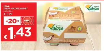 Bennet UOVA FILIERA VALORE BENNET conf. da 4 offerta
