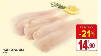 Iperal FILETTI DI PLATESSA al kg offerta