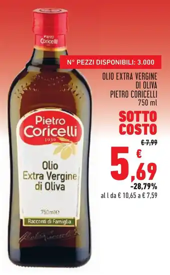 Conad Superstore OLIO EXTRA VERGINE DI OLIVA PIETRO CORICELLI 750 ml offerta