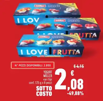 Conad Superstore YOGURT MULLER vari tipi conf. 125 g x 8 pezzi offerta