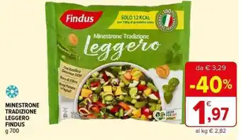 Iperal MINESTRONE TRADIZIONE LEGGERO FINDUS g 700 offerta