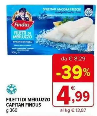 Iperal FILETTI DI MERLUZZO CAPITAN FINDUS g 360 offerta