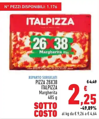 Conad Superstore PIZZA 26X38 ITALPIZZA Margherita 485 g offerta