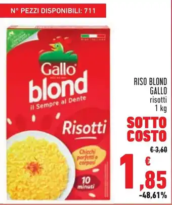 Conad Superstore RISO BLOND GALLO risotti 1 kg offerta