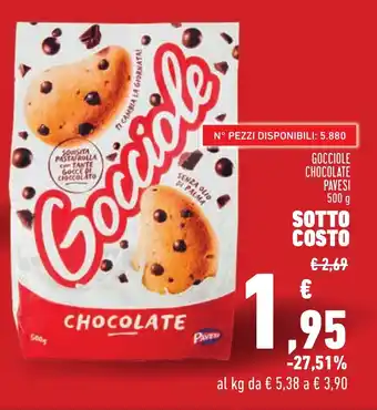 Conad Superstore GOCCIOLE CHOCOLATE PAVESI 500 g offerta