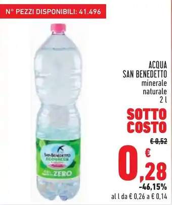 Conad Superstore ACQUA SAN BENEDETTO minerale naturale 2 l offerta