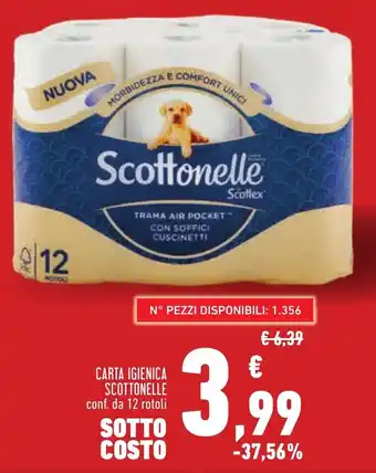 Conad Superstore CARTA IGIENICA SCOTTONELLE conf. da 12 rotoli offerta