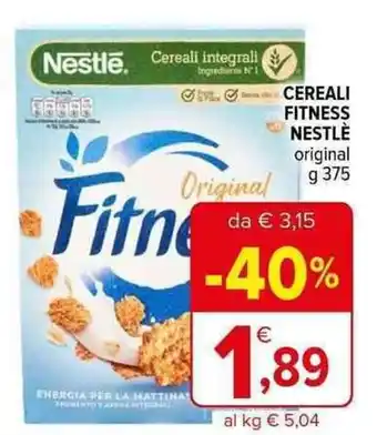 Iperal CEREALI FITNESS NESTLÈ original g 375 offerta