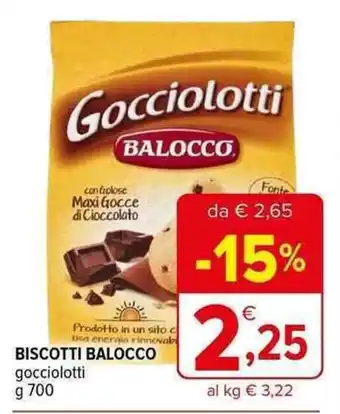 Iperal BISCOTTI BALOCCO gocciolotti g 700 offerta