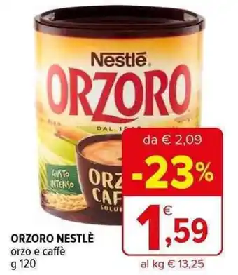 Iperal ORZORO NESTLÈ orzo e caffè g 120 offerta