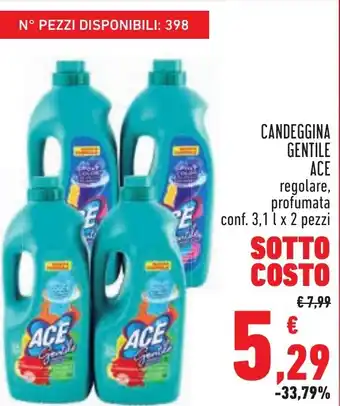 Conad Superstore CANDEGGINA GENTILE ACE regolare, profumata conf. 3,1 l x 2 pezzi offerta