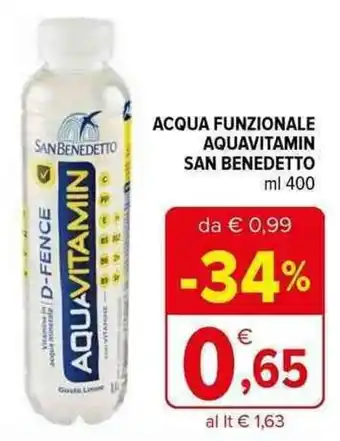 Iperal ACQUA FUNZIONALE AQUAVITAMIN SAN BENEDETTO ml 400 offerta