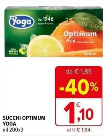 Iperal SUCCHI OPTIMUM YOGA ml 200x3 offerta