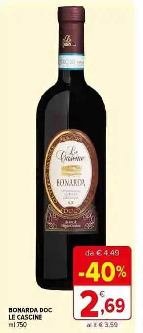 Iperal BONARDA DOC LE CASCINE ml 750 offerta