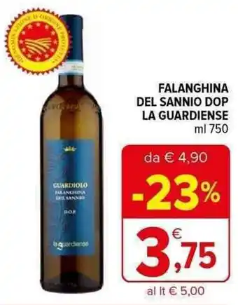 Iperal FALANGHINA DEL SANNIO DOP LA GUARDIENSE ml 750 offerta