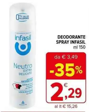 Iperal DEODORANTE SPRAY INFASIL ml 150 offerta