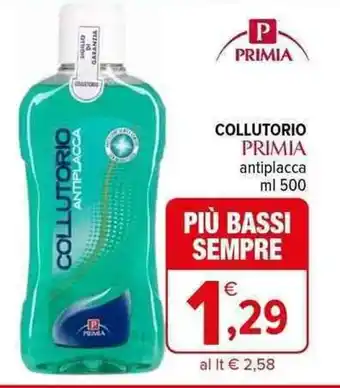 Iperal COLLUTORIO PRIMIA antiplacca ml 500 offerta