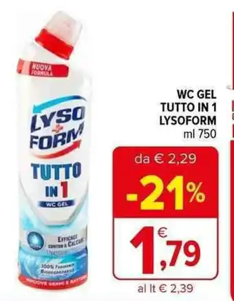 Iperal WC GEL TUTTO IN 1 LYSOFORM ml 750 offerta
