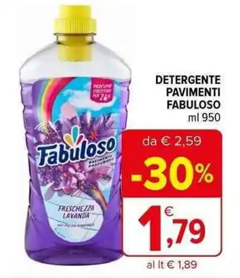 Iperal DETERGENTE PAVIMENTI FABULOSO ml 950 offerta