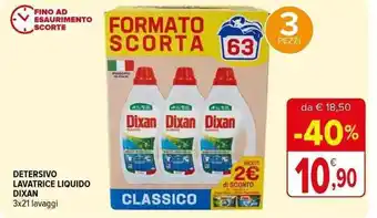 Iperal DETERSIVO LAVATRICE LIQUIDO DIXAN 3x21 lavaggi offerta