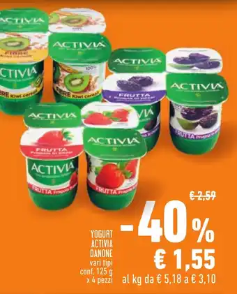 Conad Superstore YOGURT ACTIVIA DANONE vari tipi conf. 125 g offerta