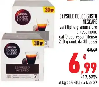 Conad Superstore CAPSULE DOLCE GUSTO NESCAFÉ 210 g offerta