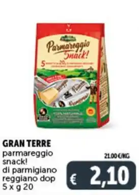 Deco Supermercati GRAN TERRE parmareggio i snack! di parmigiano offerta