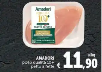 Deco Supermercati AMADORI pollo qualità 10+ petto a fette offerta