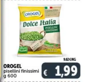 Deco Supermercati OROGEL pisellini finissimi g 600 offerta