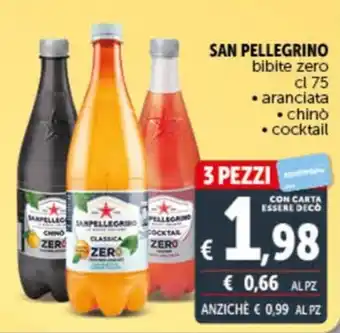 Deco Supermercati SAN PELLEGRINO bibite zero offerta