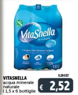 Deco Supermercati LEVISSIMA acqua minerale naturale l 1,5 x 6 bottiglie offerta