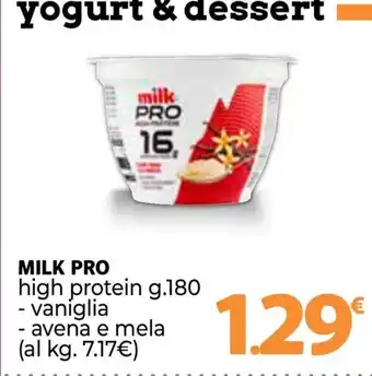 Supermercati Dok MILK PRO high protein g.180 offerta